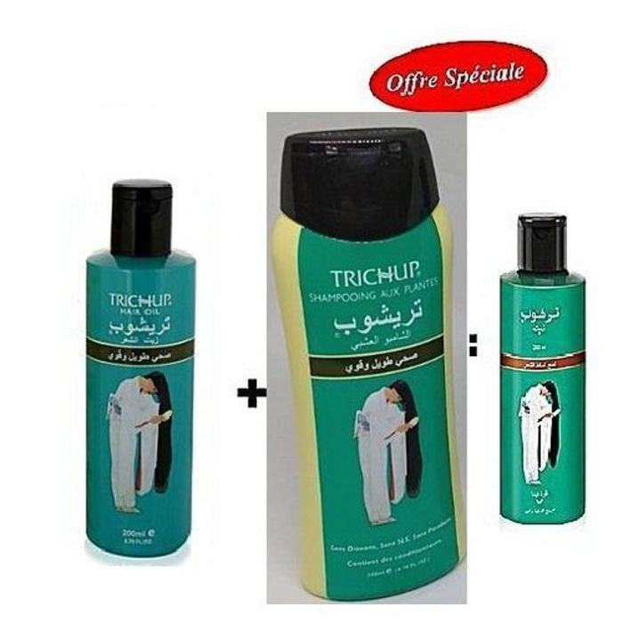 Trichup Pack ( huile et shampoing) pour cheveux long et ani-chute 200ml