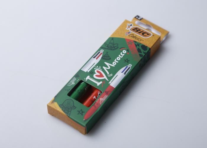 Stylos bille - BIC - I Love Morocco - Pack de 2 - 4 couleurs - Écriture fluide et précise