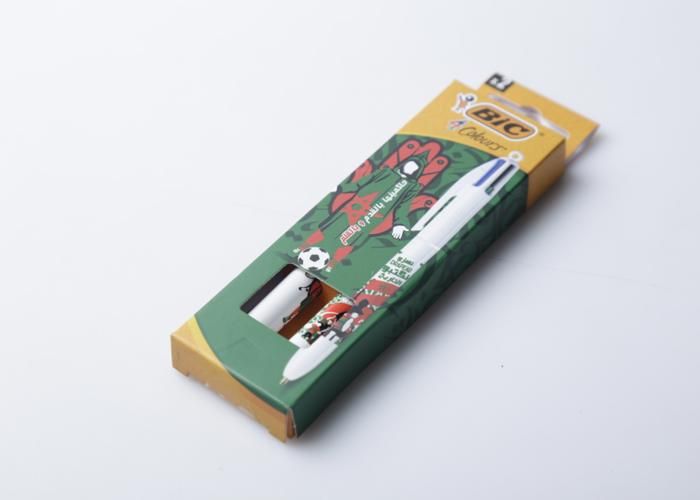 Stylos bille - BIC - Pack 2 - 4 couleurs - Moroccan Foot - Écriture fluide et précise