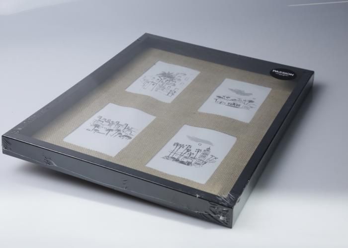 Pêle-mêle - Rotin - 4 vues - 10x15 cm - Élégant - Noir