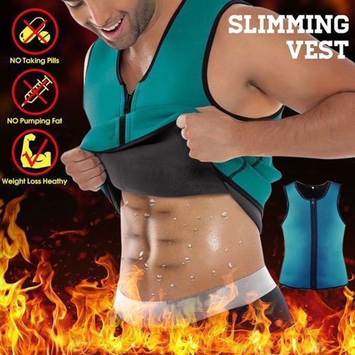 Gilet de fitness - Ceinture Abdominale Minceur - Noir - Pour homme - Perte de poids - Sauna