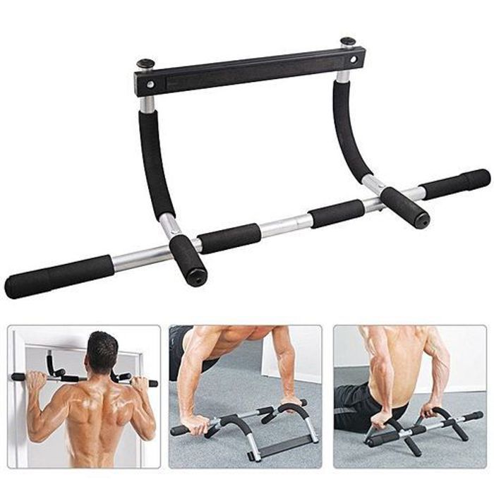 Barre de traction - Iron Gym - Multi Fonction - Noir - 100 kg - Mixte