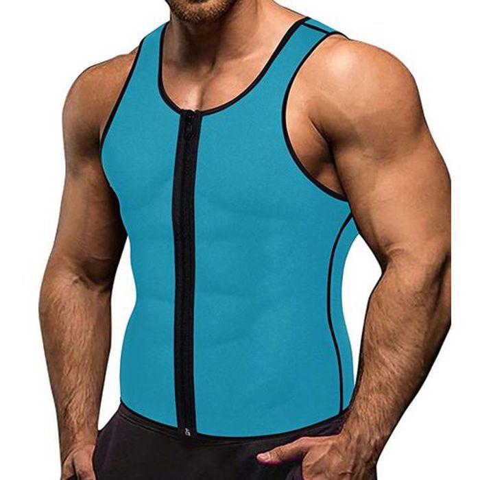 Chemise d'entraînement - Zipper - Néoprène - Perte de poids - Fitness - Homme