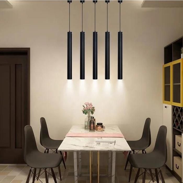 Suspension LED - Noir - GU10 - Aluminium - 55x400 cm - Design moderne