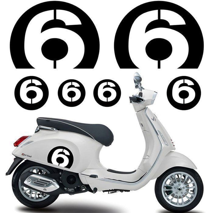 Stickers - Vespa - Autocollants Vinyle - 20cm, 8cm, 7cm, 5cm - Résistants aux intempéries - Designs variés