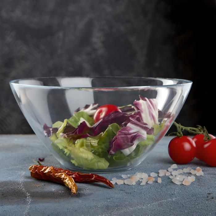 Saladier - Pasabahce - Iconic - Verre recyclé - 10,5 cm hauteur - 25 cm diamètre