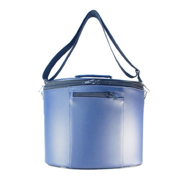 Sac Isotherme en Cuir - MARQUE - Multifonction - Bleu Marine - Conserve Fraîcheur - Protège Maquillage