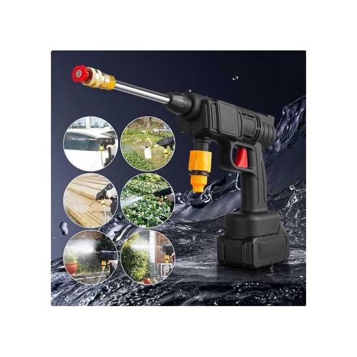 Pistolet à Eau - Haute Pression - 48V - Sans Fil - 2 Batteries Lithium - Multifonctionnel