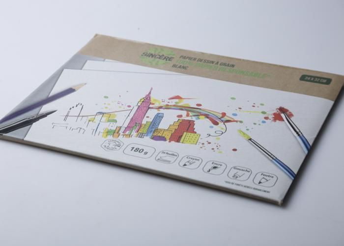 Feuilles de dessin - CASINO - 24 feuilles - 24x32 cm - 180g - Mixte