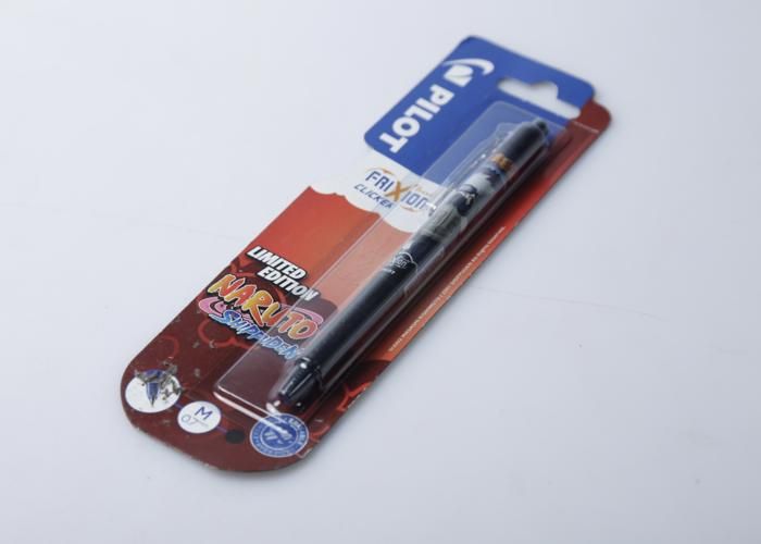 Stylo bille effaçable - PILOT - Frixion Ball Clicker - Noir - Design Naruto - Pointe 0,7 mm