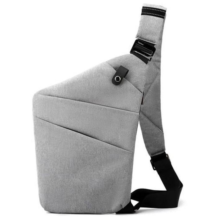 Sac à bandoulière - Antivol - Gris - Multifonction - Sport - Travail