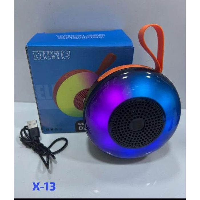 Mini haut-parleur Bluetooth portable sans fil RGB Caisson de basses stéréo LED activé par le son de la radio FM  TF/USB