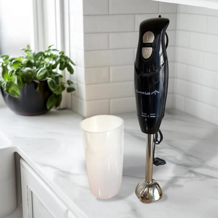 Mixeur Plongeant - GERMAN LAB - 500W - 2 Vitesses - Noir - Inox