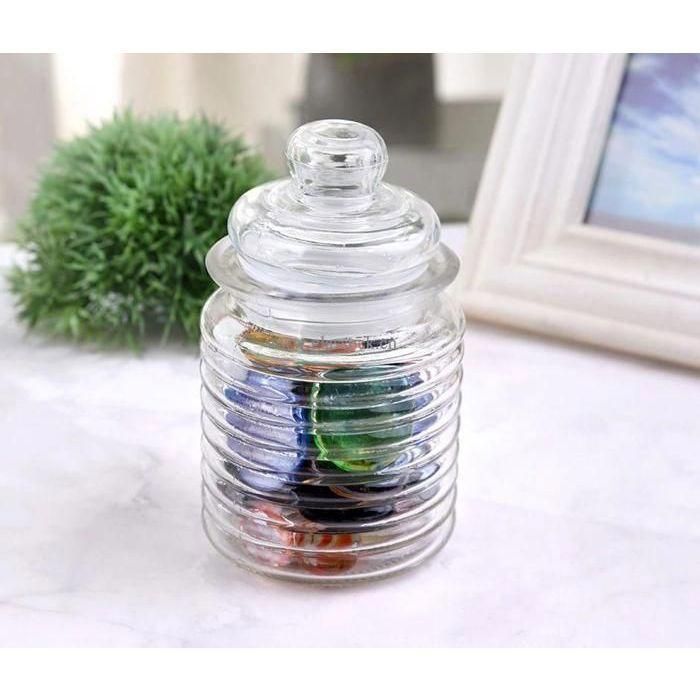 Bonbonnières - AYA HOME - Set 2 pièces - Verre transparent - 600ML et 210ML - Élégance intemporelle