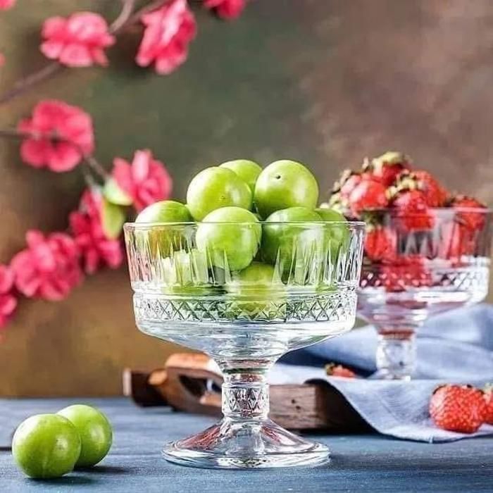 Coupes à glace - AYA HOME - Lot de 6 - Verre cristallin - 250 ml - Style classique intemporel