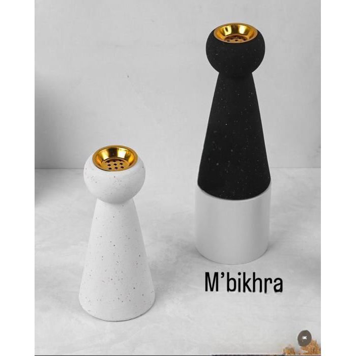 Brûleur de bakhour - MBEKHRA - Céramique - Blanc ou Noir - Contemporain - Design
