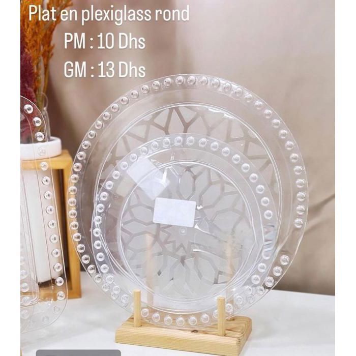 Plats - AYA HOME - Set de 2 ronds - 13CM et 10CM - Transparent - Plastique - Contemporain