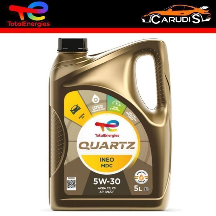 Total Quartz INEO MDC 5W-30 5L - Huile pour moteur Essence et Diesel