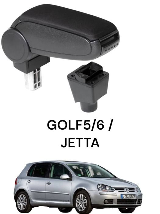 Accoudoir sur mesure - Volkswagen - Golf 5/6 Jetta - Noir - Pratique - Confortable