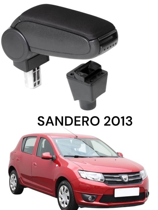 Accoudoir sur mesure - Dacia - Sandero 2013 - Noir - 1 accoudoir - Confort amélioré