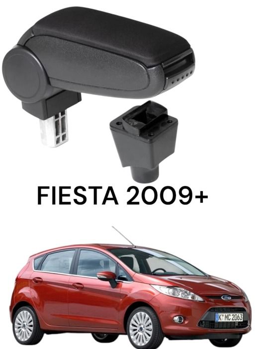 Accoudoir sur mesure - Ford - Fiesta 2009+ - Noir - Pratique - Confortable