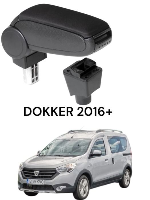 Accoudoir sur mesure - Dacia - Dokker - 2016+ - Noir - Pratique et élégant