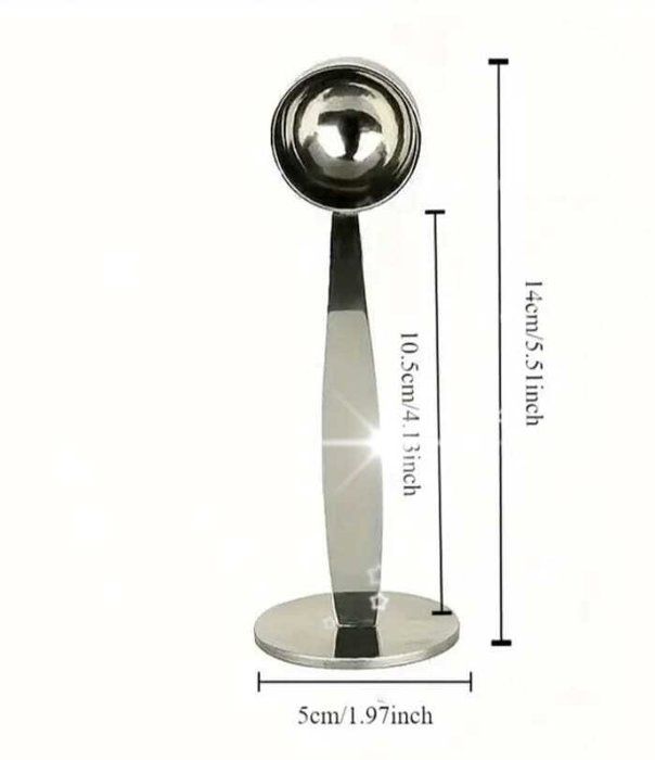Cuillère doseuse - Acier inoxydable - Support autonome - Précision - Durable - Pratique