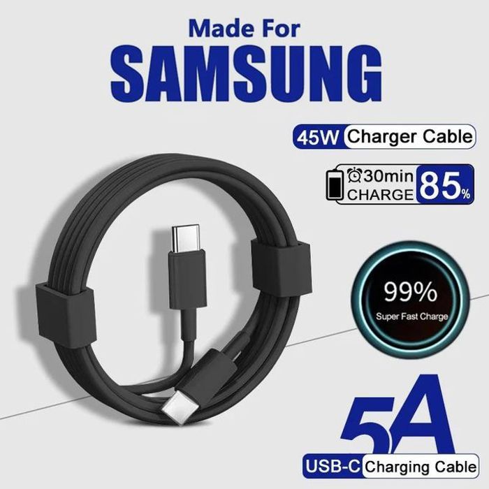 Câble de Charge - GENERIC - Type-C - 5A 45W PD - 1m - Compatible Samsung S21 S22 S23 S24