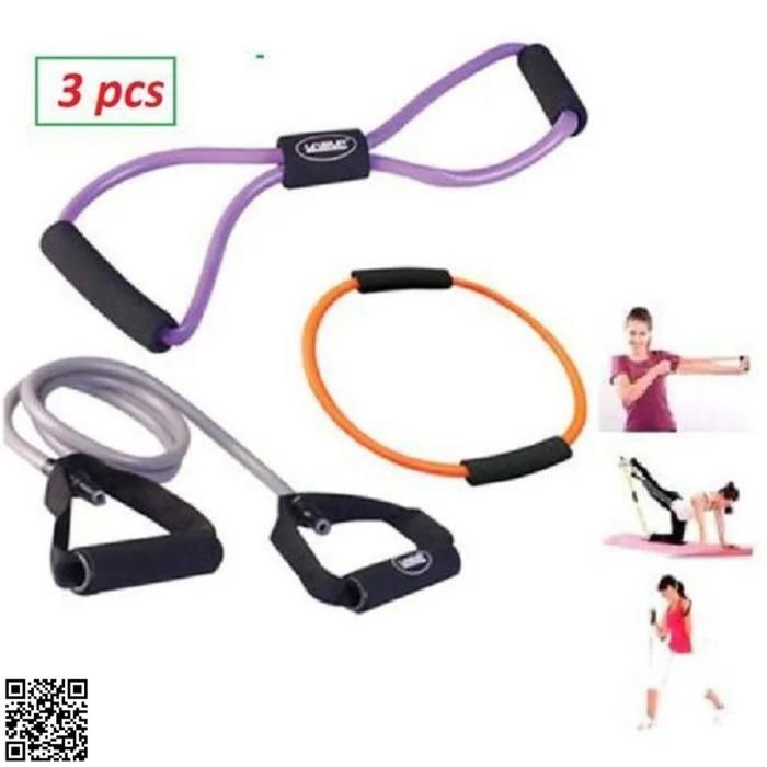 Ensemble de Tubes de Résistance - Live Up - 3 Tubes - Latex Naturel - Portable - Fitness