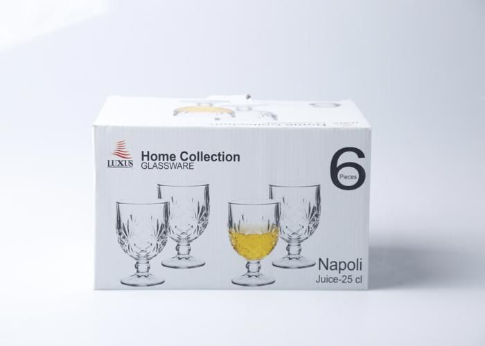 Verres à Pied - LUXUS - Milano - 6 pièces - Transparent - Compatible lave-vaisselle