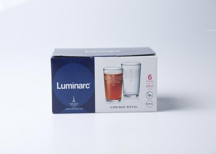 Verres à Thé - LUMINARC - Coniques - 6 pièces - Verre Transparent - Compatible Lave-Vaisselle