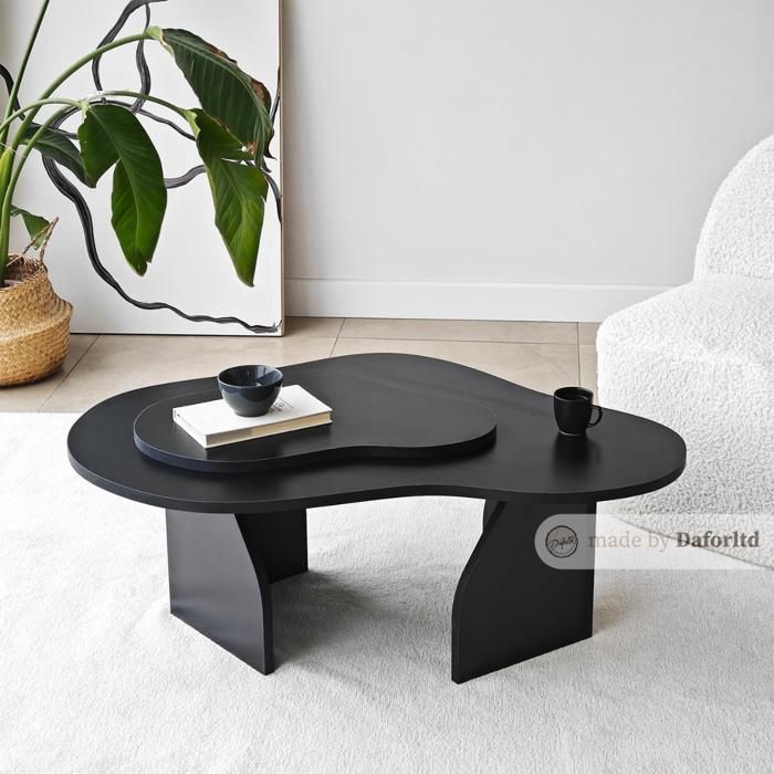 Table Basse Fondue - DAFORLTD - Noir - Ovale - Laqué - Livrée montée