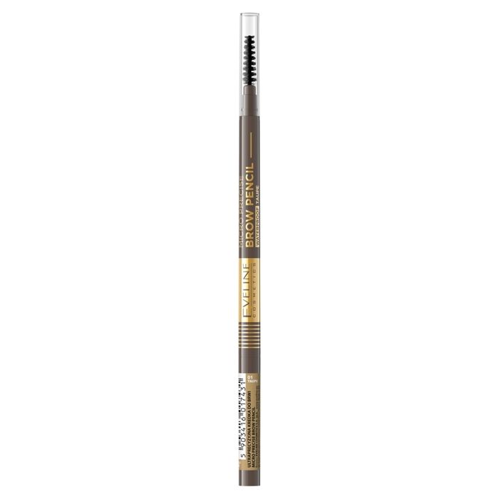 Eveline Cosmetics Crayon Ultra-Précision pour Sourcils 01 Taupe, 1 Pièce