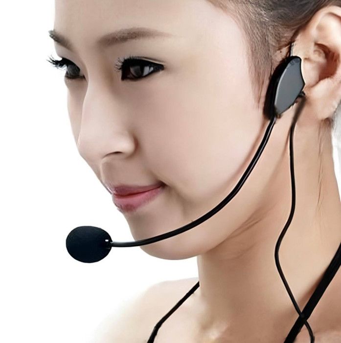 Microphone mini filaire 3.5mm serre-tête micro