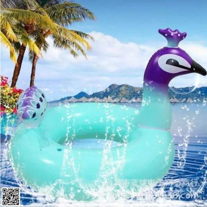 Bouée de Bain Gonflable - Non spécifié - Paon - Sécurisée - Couleurs Vives - Pour Enfants