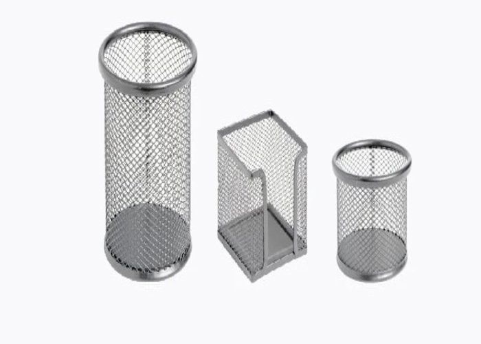 Organiseur de bureau 3 pièces - Plateau à stylos - Boîte à mémos - Porte-trombones - Pot à stylos de bureau -GRIS