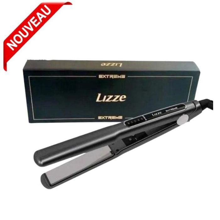 Lisseur cheveux - LIZZE - Extreme - Plaques en titane - Température jusqu'à 480 F - Affichage LED