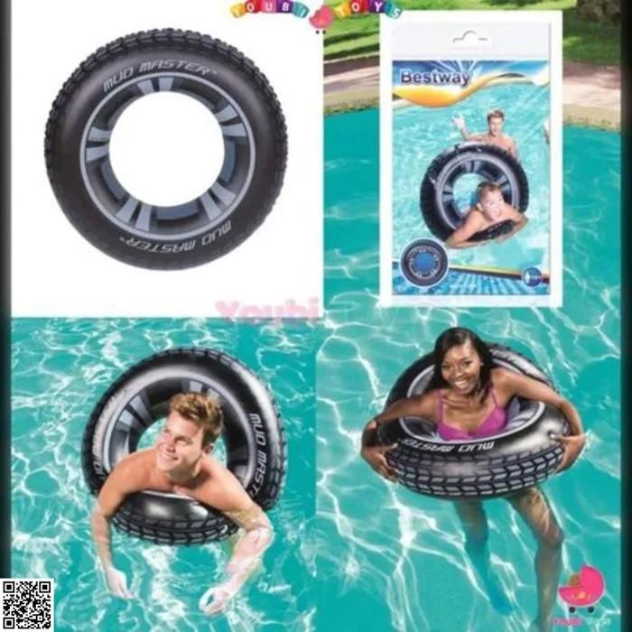 Bouée - Non spécifié - Bouée Gonflable Pneu de Voiture - 91 cm - Vinyle - Coloré