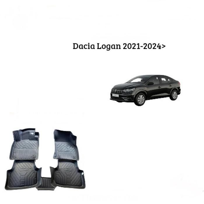 Tapis de voiture - Dacia - Logan 2021-2024 - TPE 7D - Antidérapant - Résistant aux intempéries