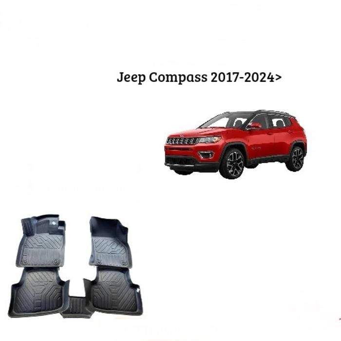 Tapis sur mesure - Jeep - Compass 2017-2024 - TPE - Antidérapant - Résistant aux intempéries