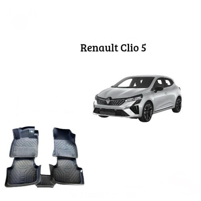Tapis sur mesure - Renault - Clio 5 - 7D TPE - Antidérapant - Résistant aux intempéries