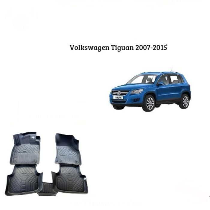 Tapis sur mesure - Volkswagen - Tiguan 2007-2015 - 7D TPE - Antidérapant - Résistant aux intempéries