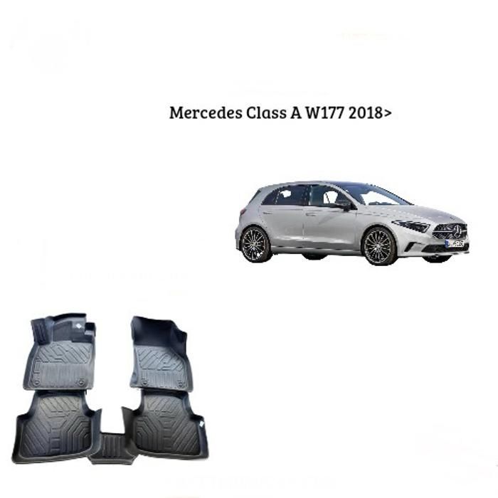 Tapis de voiture - Mercedes - Class A W177 - 7D TPE - Antidérapant - Résistant aux intempéries