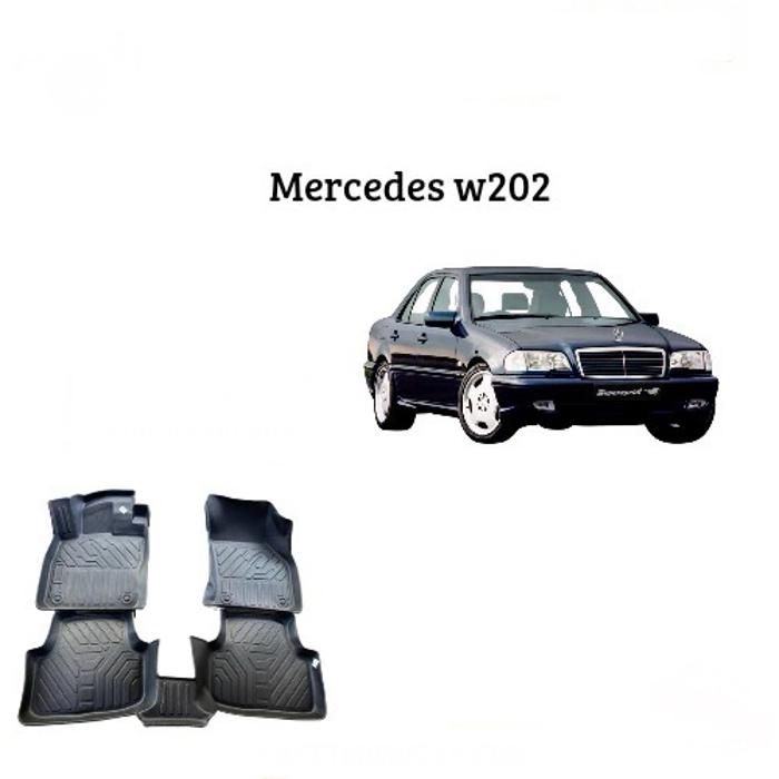 Tapis de voiture - Mercedes - W202 - TPE 7D - Antidérapant - Résistant aux intempéries