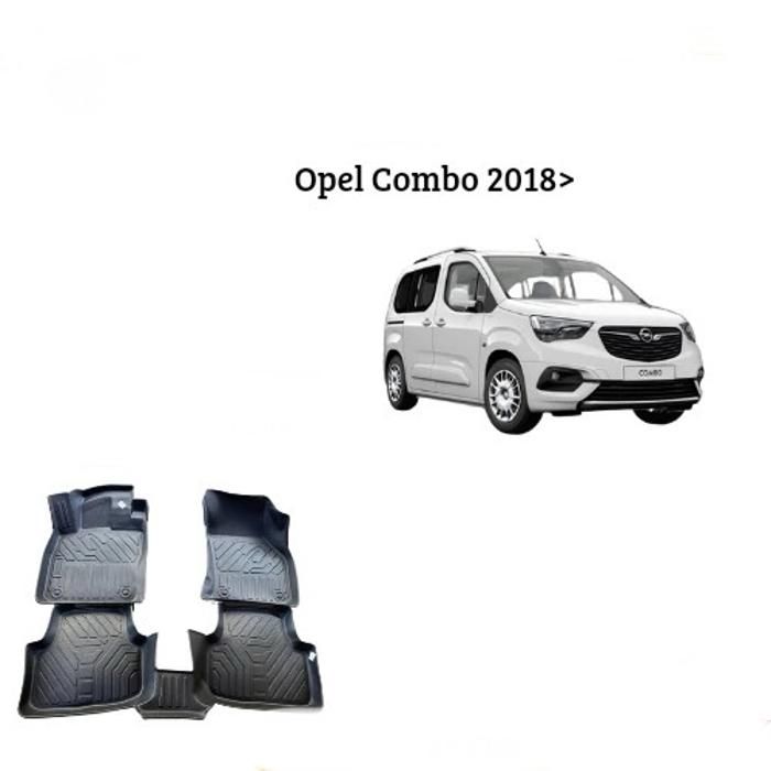 Tapis sur mesure - Opel - Combo 2018 - 7D TPE - Antidérapant - Résistant aux intempéries