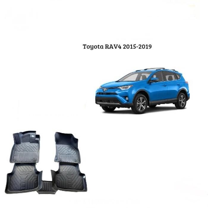 Tapis de voiture - Toyota - RAV4 2015-2019 - TPE 7D - Antidérapant - Résistant aux intempéries