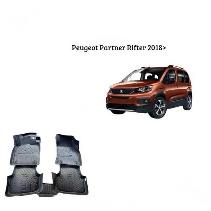 Tapis sur mesure - Peugeot - Partner Rifter 2018 - TPE 7D - Antidérapant - Résistant aux intempéries