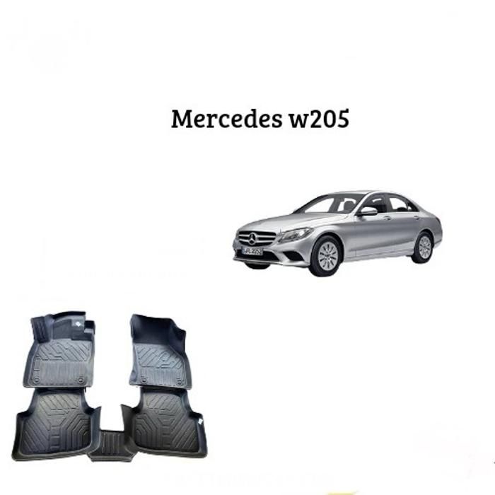 Tapis de voiture - Mercedes - W205 - TPE 7D - Antidérapant - Sur mesure