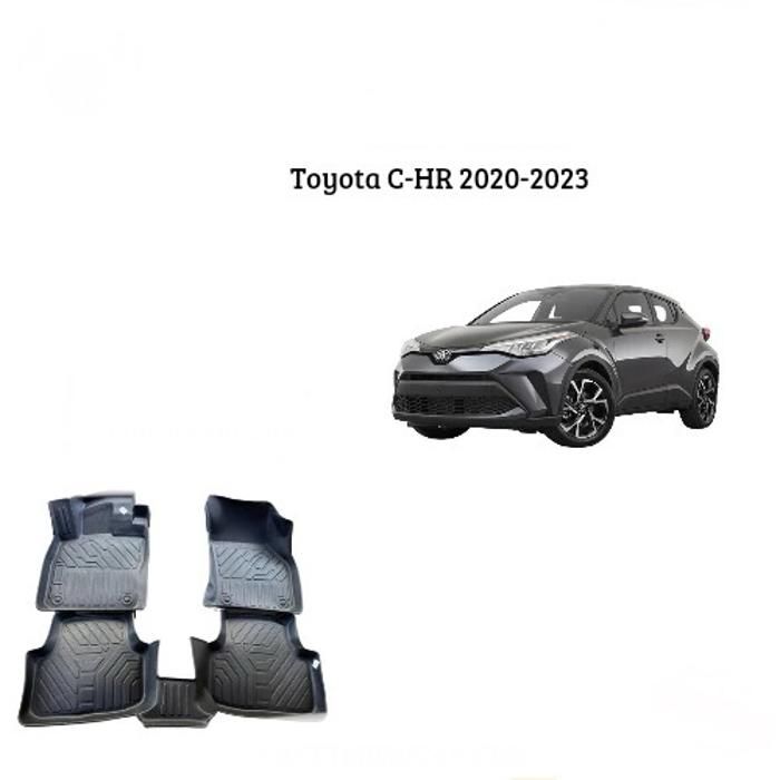 Tapis de voiture - Toyota - C-HR 2020-2023 - TPE 7D - Antidérapant - Résistant aux intempéries