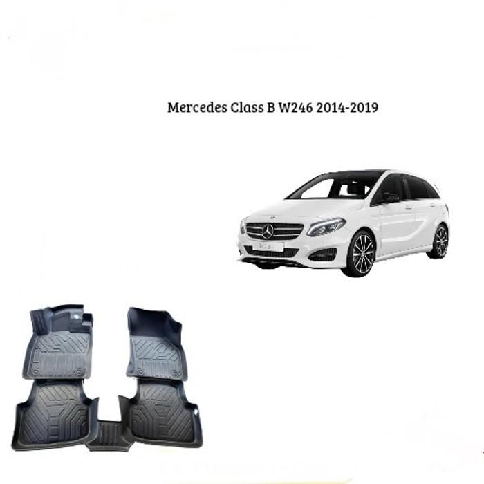 Tapis sur mesure - Mercedes - Class B W246 - 7D TPE - Antidérapant - Résistant aux intempéries